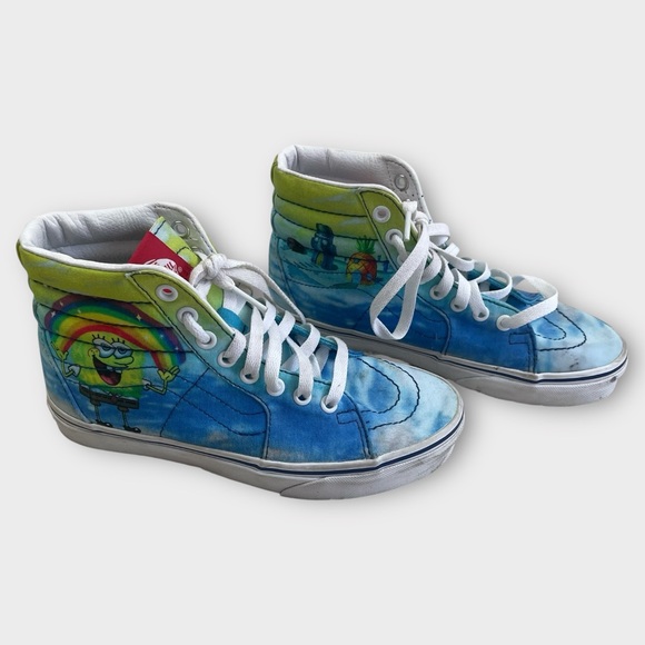 Vans x SpongeBob Sk8-Hi Sneakers Women’s 6 / Men’s 4.5 / Youth 4 - Picture 1 of 7